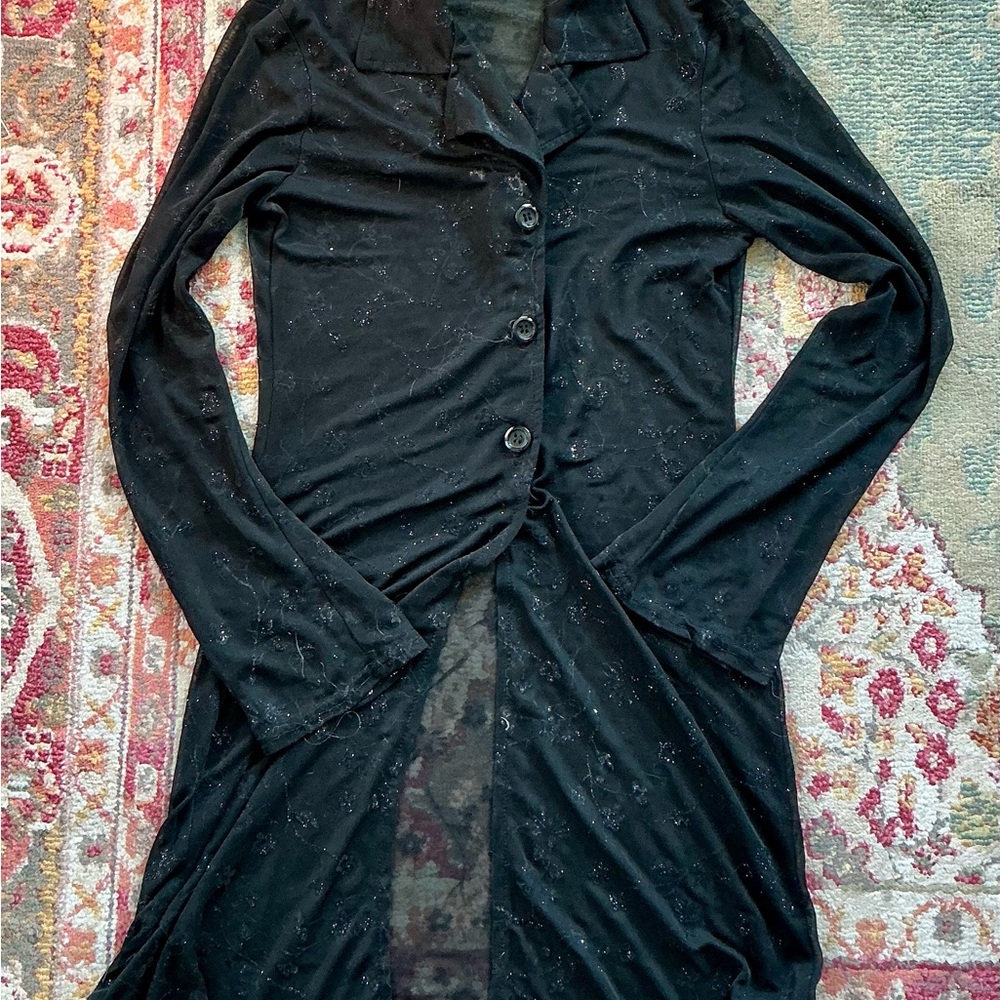 Vintage America Black Long Sleeve Blouse